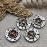 Bring seaside inspiration to your jewelry designs with these sand dollar ocean slider beads. The detailed sea life center and textured frame create a beautiful focal piece for handmade jewelry. Designed with two holes on the back, these beads work perfectly for double strand bracelets and necklaces. A wonderful bead choice for beach jewelry, nautical accessories, coastal jewelry supplies, and ocean themed designs.