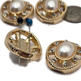 2 Hole Slider Beads (4 pc) Gold Metal Focal Beading, Crafting, Jewelry Necklaces, Bracelets in Gold -Ornate Detailing Spacer 867 M14