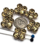 2 Hole Slider Beads (6 pc) Topaz CZ Rhinestone Perfect for Beading, Crafting, Jewelry Making into Necklaces, Bracelets in Spacer 829 M14