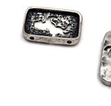 2 Hole Slide Beads (7 pcs) Horse Western Silver Metal Focal Beading Jewelry Making DIY Bracelet or Necklace 833-M18