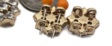 2 Hole Slider Beads (Qty 13) Floral Flower Gold for Crafting, Beading Jewelry Making into Necklaces, Bracelets Earrings Rhinestone 802-N5