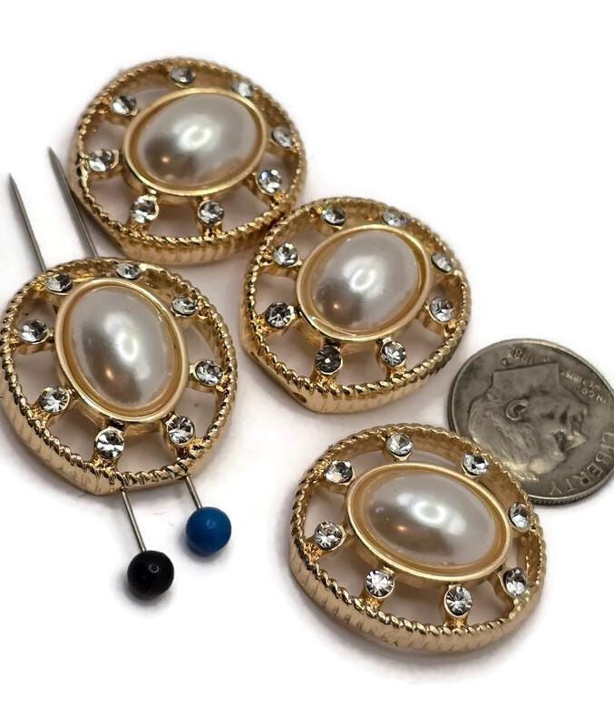 2 Hole Slider Beads (4 pc) Gold Metal Focal Beading, Crafting, Jewelry Necklaces, Bracelets in Gold -Ornate Detailing Spacer 867 M14