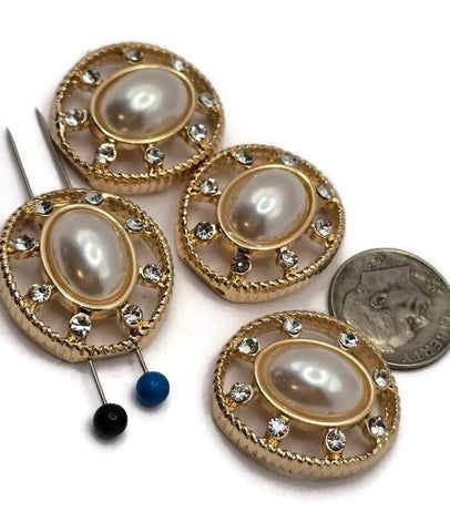 2 Hole Slider Beads (4 pc) Gold Metal Focal Beading, Crafting, Jewelry Necklaces, Bracelets in Gold -Ornate Detailing Spacer 867 M14
