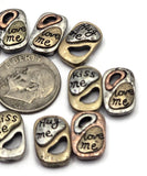 2 Hole Slider Beads (12 pcs) Metal Focal Inspirational for Crafting Beading DIY Jewelry Making Necklaces or Bracelets Findings 344-M5
