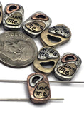 2 Hole Slider Beads (12 pcs) Metal Focal Inspirational for Crafting Beading DIY Jewelry Making Necklaces or Bracelets Findings 344-M5