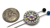 2 Hole Slider Beads Qty 6 Clear AB Rhinestone Round Silver Focal Findings Spacer Jewelry Making Beading Bracelets Necklaces Crafting 871 N4