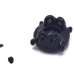 2 Hole Slider Beads (Qty 7) Jet Gun Metal Rhinestone Round Silver Metal Spacer Jewelry Making Beading Bracelets Necklaces Crafting 899 H8