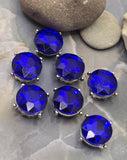 2 Hole Slider Beads (Qty 7) Vitrail Medium Rhinestone Round Silver Metal Spacer Jewelry Making Beading Bracelets Necklaces Crafting 893 N5
