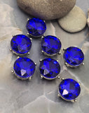 2 Hole Slider Beads (Qty 7) Vitrail Medium Rhinestone Round Silver Metal Spacer Jewelry Making Beading Bracelets Necklaces Crafting 893 N5