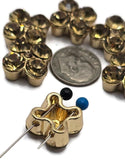 2 Hole Slider Beads (6 pc) Topaz CZ Rhinestone Perfect for Beading, Crafting, Jewelry Making into Necklaces, Bracelets in Spacer 829 M14