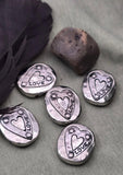 2 Hole Slide Beads (5 pcs) Heart Silver Metal Focal Crafting Beading Jewelry Making DIY Bracelet or Necklace 513-M18
