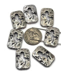 2 Hole Slide Beads (7 pcs) Horse Western Silver Metal Focal Beading Jewelry Making DIY Bracelet or Necklace 833-M18