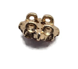 2 Hole Slider Beads (Qty 13) Floral Flower Gold for Crafting, Beading Jewelry Making into Necklaces, Bracelets Earrings Rhinestone 887-N4