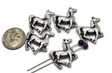 Silver Western Horse Slider Beads: Equestrian Jewelry Making (Qty 11) 165-F13