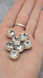 2 Hole Slider Beads (Qty 7) Clear Glass Rhinestone Gold Metal SpacerJewelry Making Bridal Beading Bracelets Necklaces Crafting 895 H8