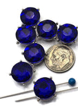 2 Hole Slider Beads (Qty 7) Vitrail Medium Rhinestone Round Silver Metal Spacer Jewelry Making Beading Bracelets Necklaces Crafting 893 N5