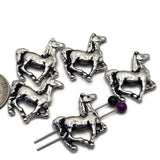 Silver Western Horse Slider Beads: Equestrian Jewelry Making (Qty 11) 165-F13