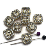 Add timeless sparkle to your jewelry designs with these Clear Rhinestone 2 Hole Slider Beads. Featuring brilliant clear rhinestones set in a bright gold finish, these focal beads are perfect for bracelet making, necklace designs, earrings, pendants, and multi-strand jewelry. Their dual-hole construction makes them ideal for bead weaving, Peyote Stitch, loom work, and artisan jewelry projects.