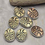 Add meaningful symbolism to your jewelry designs with these Tree of Life 2 Hole Slider Beads. Featuring antique brass and antique copper finishes, these focal beads showcase detailed tree imagery representing growth, strength, wisdom, and family connections. Perfect for bracelet making, necklace designs, pendants, and artisan jewelry, their dual-hole construction makes them ideal for multi-strand jewelry, bead weaving, and custom handmade jewelry projects.