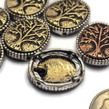 2 Hole Slider Beads (7 pc) Tree of Life Sliderbeads Mixed Metal Spacer Findings for Crafting or Beading Necklaces or Bracelets 937 N7