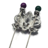 These decorative Clear AB Rhinestone Flower 2 Hole Slider Beads combine timeless floral styling with exceptional sparkle. The platinum silver finish complements the Aurora Borealis rhinestones, creating flashes of pink, blue, green, lavender, and gold as they catch the light. Perfect for bracelet making, necklace designs, bead weaving, bridal jewelry, and artisan accessories, these focal beads add elegance, color, and professional detail to every handmade jewelry creation.