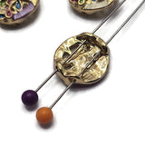 Bring cheerful color to your next jewelry project with these bright gold Tree of Life 2 Hole Slider Beads. Featuring multicolored enamel accents and detailed craftsmanship, these focal beads are perfect for bracelet making, necklace designs, bead weaving, Peyote Stitch, and Loom Work. Their symbolic Tree of Life motif adds meaningful elegance while the dual-hole design provides stability in finished jewelry.