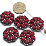 2 hole Slider Beads (Qty 5) Silver Metal Western Focal Crafting Beading Jewelry Making into Necklaces, Bracelets, Findings 944-N3