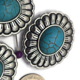 2 Hole Slider Beads (3 pc) Western Faux Turquoise Focals for Jewelry Making, Crafting or Beading into Necklaces Bracelets Earrings 950-N4