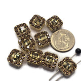 Create eye-catching handmade jewelry with these Light Colorado Topaz 2 Hole Slider Beads. The faceted center rhinestone and coordinating accent stones catch the light beautifully, while the bright gold finish enhances their warm champagne coloring. Perfect for bracelets, necklaces, pendants, earrings, and leather jewelry, these focal beads also work wonderfully in bead weaving, multi-strand jewelry, and artisan jewelry projects that require decorative accents.
