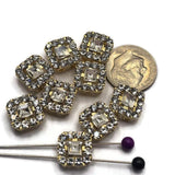 Featuring sparkling clear rhinestones and a bright gold finish, these 2 Hole Slider Beads offer endless design possibilities. Perfect for bracelets, necklaces, earrings, pendants, and artisan jewelry, they provide a classic look that complements nearly any color palette. Their dual-hole construction makes them especially useful for bead weaving, custom jewelry, and multi-strand jewelry projects where decorative focal beads