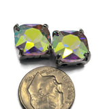 Featuring sparkling Clear AB CZ rhinestones and platinum silver settings, these 2 Hole Slider Beads are designed to stand out. The large faceted stones provide exceptional brilliance while the Aurora Borealis finish creates beautiful rainbow-like flashes. Ideal for bracelets, necklaces, pendants, earrings, and artisan jewelry, these focal beads bring elegance and visual impact to a variety of handmade jewelry designs.