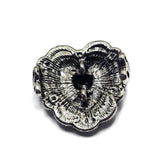 2 Hole Slide Beads (4 pcs) Heart Silver Metal Focal Findings Spacer Crafting Beading Jewelry Making DIY Bracelet or Necklace 940-N7
