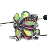 Create elegant handmade jewelry with these Clear AB Flower 2 Hole Slider Beads. Their sparkling floral arrangement catches the light beautifully while the platinum silver finish provides timeless style. Perfect for bracelet making, necklace designs, earrings, pendants, and statement jewelry, these decorative focal beads also work wonderfully in Peyote Stitch, Loom Work, bead weaving, and other creative jewelry-making techniques requiring beautiful centerpiece components.