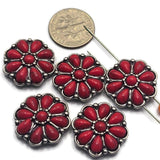 2 hole Slider Beads (Qty 5) Silver Metal Western Focal Crafting Beading Jewelry Making into Necklaces, Bracelets, Findings 944-N3