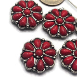 2 hole Slider Beads (Qty 5) Silver Metal Western Focal Crafting Beading Jewelry Making into Necklaces, Bracelets, Findings 944-N3