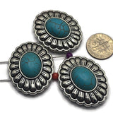 2 Hole Slider Beads (3 pc) Western Faux Turquoise Focals for Jewelry Making, Crafting or Beading into Necklaces Bracelets Earrings 950-N4