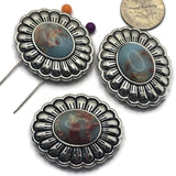 2 Hole Slider Beads (3 pc) Western Faux Stone Focals for Jewelry Making Crafting or Beading into Necklaces Bracelets Earrings 949-N4