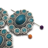 2 hole Slider Beads (Qty 3) Metal Western Concho Focal for Jewelry Making, Crafting Beading Necklaces, Bracelets, Findings Sapcers 951-N10