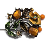 These antique silver Floral 2 Hole Slider Beads combine sparkling faceted crystals, hand-painted enamel flowers, and leafy vine details into decorative metal focal beads perfect for jewelry making. Ideal for multi-strand bracelets, necklaces, and artisan jewelry, they complement cottagecore, botanical, bohemian, vintage-inspired, and garden-themed designs with beautiful texture and timeless appeal.