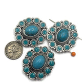 2 hole Slider Beads (Qty 3) Metal Western Concho Focal for Jewelry Making, Crafting Beading Necklaces, Bracelets, Findings Sapcers 951-N10