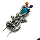 Design unique botanical jewelry with these Blue Floral 2 Hole Slider Beads featuring colorful enamel, sparkling rhinestones, and an antique silver finish. These eye-catching metal beads make beautiful focal beads for bracelets, necklaces, earrings, and multi-strand jewelry. Their elegant floral design pairs perfectly with seed beads, natural stone beads, crystals, and other jewelry making supplies for one-of-a-kind creations.