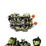 Bring woodland-inspired elegance to your jewelry creations with these Floral 2 Hole Slider Beads. Their antique silver finish, sparkling crystals, and hand-painted enamel details create decorative metal beads that make stunning focal beads for bracelets, necklaces, and artisan jewelry. Perfect for botanical, cottagecore, bohemian, vintage-inspired, and nature-themed handmade jewelry collections.