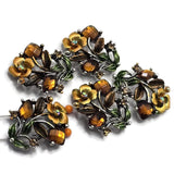 Design elegant handmade jewelry with these Floral 2 Hole Slider Beads featuring detailed enamel flowers, sparkling rhinestones, and faceted crystal accents. These decorative metal focal beads are perfect for bracelets, necklaces, and bead weaving projects. Pair them with pearls, gemstones, seed beads, and leather to create one-of-a-kind botanical jewelry with lasting beauty and professional craftsmanship.