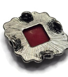 Design unique Western-inspired jewelry with these square 2 Hole Slider Beads featuring faux red turquoise centers and richly detailed antique silver metal frames. These substantial focal beads add color, texture, and Southwestern character to bracelets, necklaces, and bead weaving projects. Their two-hole construction makes them especially useful for multi-strand jewelry and pairs beautifully with leather, gemstones, seed beads, and other jewelry making supplies.