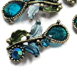 2 hole slider beads (Qty 4) Unique Metal Beads for Jewelry Making, Beading, or Crafting into Necklaces, Bracelets Flower Floral 817-N4 FST