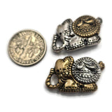 2 Hole Slider Beads (7 pc) Mixed Metal Focal Bead Findings for Jewelry Making, Beading, Crafting into Necklaces or Bracelets. 962-M7