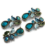 2 hole slider beads (Qty 4) Unique Metal Beads for Jewelry Making, Beading, or Crafting into Necklaces, Bracelets Flower Floral 817-N4 FST