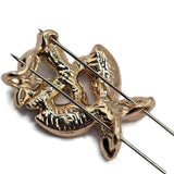 Decorative champagne brown and ivory 2 Hole Slider Beads featuring beautiful overlapping flowers with textured enamel petals and reflective bright gold outlines. The neutral color combinations include warm champagne, pearly ivory white, and rich chocolate brown accents. Each jewelry focal bead includes a delicate openwork gold flower for additional dimensional detail. Excellent jewelry making components for bracelets, necklaces, bead weaving