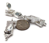 Silver magnetic clasp with foldover lock and vertical loops at both ends. Bead‑weaving friendly design that slips between stitches and finishes pieces neatly. Use as bracelet clasps or necklace clasps; supports multi strand layouts. Easy to put on, durable, and optimized for SEO queries like magnetic clasp for bracelets and DIY magnetic clasps.