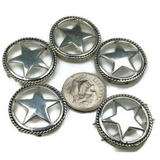 2 Hole Slider Beads (5 pc) Western Beads Star Beadsd sheriff star beads Western Style Beads Sliderbeads Silver Beads Bracelet Beads 255-N5 FST